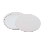 Miroir de maquillage élégant et coulissant pour des retouches rapides couleur blanc