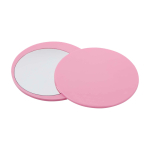 Miroir de maquillage élégant et coulissant pour des retouches rapides couleur rose clair 