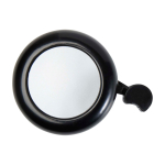 Sonnette de vélo en aluminium et plastique avec un son puissant couleur noir deuxième vue frontale