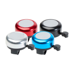 Sonnette de vélo en aluminium et plastique avec un son puissant couleur rouge deuxième vue en couleurs