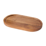 Plateau élégant en bois d’acacia de qualité pour le service couleur bois