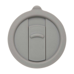 Tasse en céramique avec couvercle en plastique et grande anse 450 ml couleur gris troisième vue