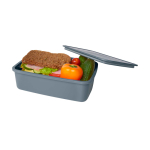 Lunch box en plastique recyclé pour entreprise 800 ml couleur gris deuxième vue