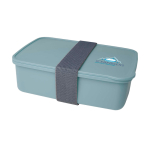 Lunch box en plastique recyclé pour entreprise 800 ml couleur vert menthe vue avec impression sérigraphique