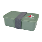 Lunch box en plastique recyclé pour entreprise 800 ml couleur vert pastel vue avec impression sérigraphique