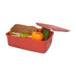 Lunch box en plastique recyclé pour entreprise 800 ml couleur saumon deuxième vue