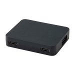 Hub USB 4 ports avec sorties USB type A et type C couleur noir