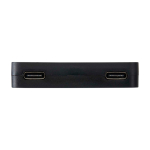 Hub USB 4 ports avec sorties USB type A et type C couleur noir troisième vue frontale
