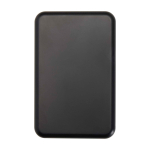 Batterie externe sans fil magnétique en plastique recyclé 10 000 mAh couleur noir deuxième vue frontale