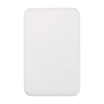 Batterie externe sans fil magnétique en plastique recyclé 10 000 mAh couleur blanc deuxième vue frontale