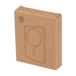 Batterie externe sans fil magnétique en plastique recyclé 10 000 mAh couleur blanc deuxième vue avec boîte