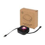 Câble rétractable 5-en-1 à charge rapide et transfert de données 100 W couleur noir