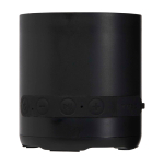 Enceinte sans fil en plastique recyclé avec micro intégré 3 W couleur noir deuxième vue frontale