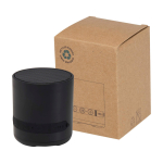 Enceinte sans fil en plastique recyclé avec micro intégré 3 W couleur noir