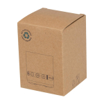 Enceinte sans fil en plastique recyclé avec micro intégré 3 W couleur noir deuxième vue avec boîte