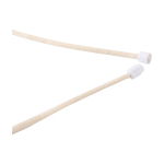 Tour de cou pour téléphone avec détail en bambou écologique au centre couleur blanc vue détail 1