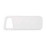 Powerbank écologique résistante à l’eau avec mousqueton 5 000 mAh couleur blanc deuxième vue frontale