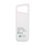 Powerbank écologique résistante à l’eau avec mousqueton 5 000 mAh couleur blanc deuxième vue arrière