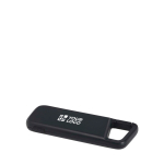 Powerbank écologique résistante à l’eau avec mousqueton 5 000 mAh avec zone d'impression
