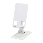 Support pliable pour téléphone avec base en métal et fixation d’angle couleur blanc deuxième vue