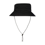 Chapeau de type bob en nylon au design pliable 100 g/m² couleur noir deuxième vue frontale