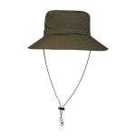 Chapeau de type bob en nylon au design pliable 100 g/m² couleur vert foncé deuxième vue frontale