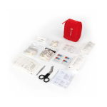 Trousse de premiers secours avec 59 pièces et durée de vie de 5 ans couleur rouge