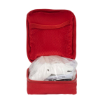 Trousse de premiers secours avec 59 pièces et durée de vie de 5 ans couleur rouge deuxième vue