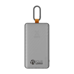Batterie externe solaire à charge ultra-rapide 10 000 mAh couleur gris graphite vue impression avec logo 2