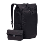 Sac à dos pour PC en polyester extensible avec fermeture roll-top 17” couleur noir troisième vue