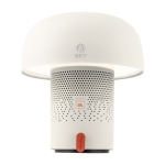 Enceinte en acier et plastique avec lampe LED réglable Kooduu 10 W couleur blanc vue impression avec logo 2