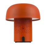 Enceinte en acier et plastique avec lampe LED réglable Kooduu 10 W couleur orange deuxième vue frontale