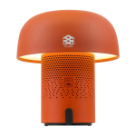 Enceinte en acier et plastique avec lampe LED réglable Kooduu 10 W couleur orange vue impression avec logo 2