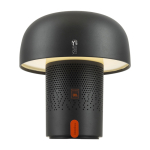 Enceinte en acier et plastique avec lampe LED réglable Kooduu 10 W couleur anthracite vue impression avec logo 2