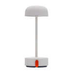 Lampe de table rechargeable et réglable selon vos besoins Kooduu Fokus couleur blanc deuxième vue frontale