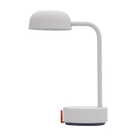 Lampe de table rechargeable et réglable selon vos besoins Kooduu Fokus couleur blanc vue latérale