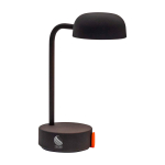 Lampe de table rechargeable et réglable selon vos besoins Kooduu Fokus couleur anthracite vue impression avec logo 2