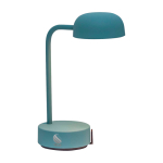 Lampe de table rechargeable et réglable selon vos besoins Kooduu Fokus couleur vert menthe vue impression avec logo 2