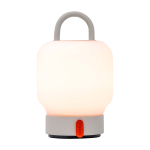 Lampe portable de style lanterne à lumière douce Kooduu Loome couleur blanc troisième vue frontale