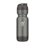 Shaker en plastique avec mélangeur inclus 800 ml Mepal Shaker couleur noir vue avec impression sérigraphique