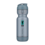 Shaker en plastique avec mélangeur inclus 800 ml Mepal Shaker couleur bleu vue avec impression sérigraphique