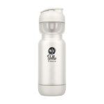 Shaker en plastique avec mélangeur inclus 800 ml Mepal Shaker couleur blanc vue avec impression sérigraphique