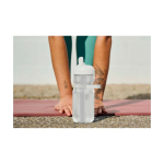 Gourde de sport en plastique avec couvercle et paille 600 ml Mepal couleur blanc image nature morte