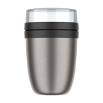 Lunch box isotherme avec double compartiment 700 ml Mepal Ellipse 2.0 couleur noir deuxième vue frontale