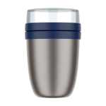 Lunch box isotherme avec double compartiment 700 ml Mepal Ellipse 2.0 couleur bleu marine deuxième vue frontale