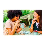 Petite lunch box en plastique avec double compartiment 420 ml Mepal couleur bleu image nature morte