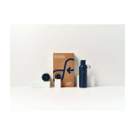 Bouteille avec un système de 3 bouchons modulables 500 ml Ocean Bottle couleur bleu marine deuxième vue