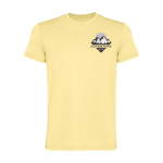 T-shirt homme en jersey de coton à manches courtes 180 g/m² Roly Corgi couleur jaune vue impression sérigraphique