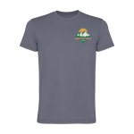 T-shirt homme en jersey de coton à manches courtes 180 g/m² Roly Corgi couleur gris foncé vue impression sérigraphique