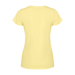 T-shirt femme ajusté à manches courtes 280 g/m² Roly Fiyi couleur jaune deuxième vue arrière